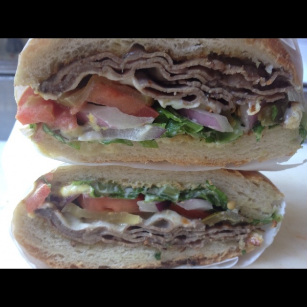 Order Roast Beef Sandwich food online from Venice Pasta Bar store, San Francisco on bringmethat.com