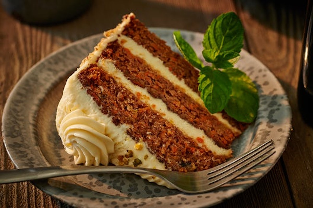 Order Spiced Carrot Cake food online from Black Angus Steakhouse store, Fountain Valley on bringmethat.com