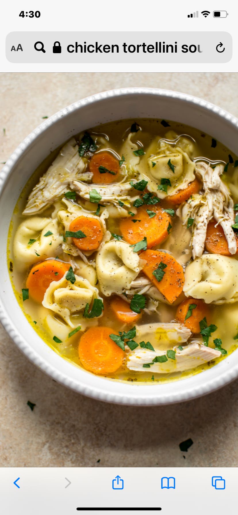 Order Chicken Tortellini Soup - Soup food online from Il Forno store, Branchburg on bringmethat.com