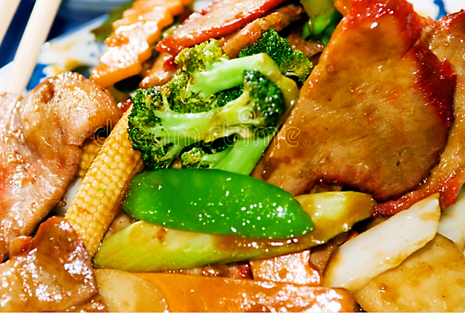 Order Roast Pork with Mixed Vegetables Special Combination food online from Orient House Chinese Restaurant store, Madison on bringmethat.com