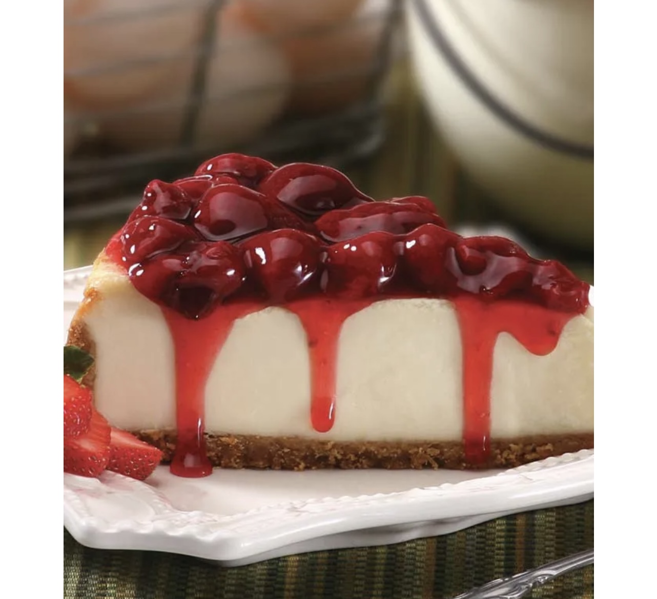 Order Strawberry Cheesecake food online from Burger House store, Pittsburgh on bringmethat.com
