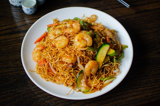 Order Jumbo Shrimp Cantonese Noodles food online from Chinese Kitchen Sushi & Grill store, Chicago on bringmethat.com