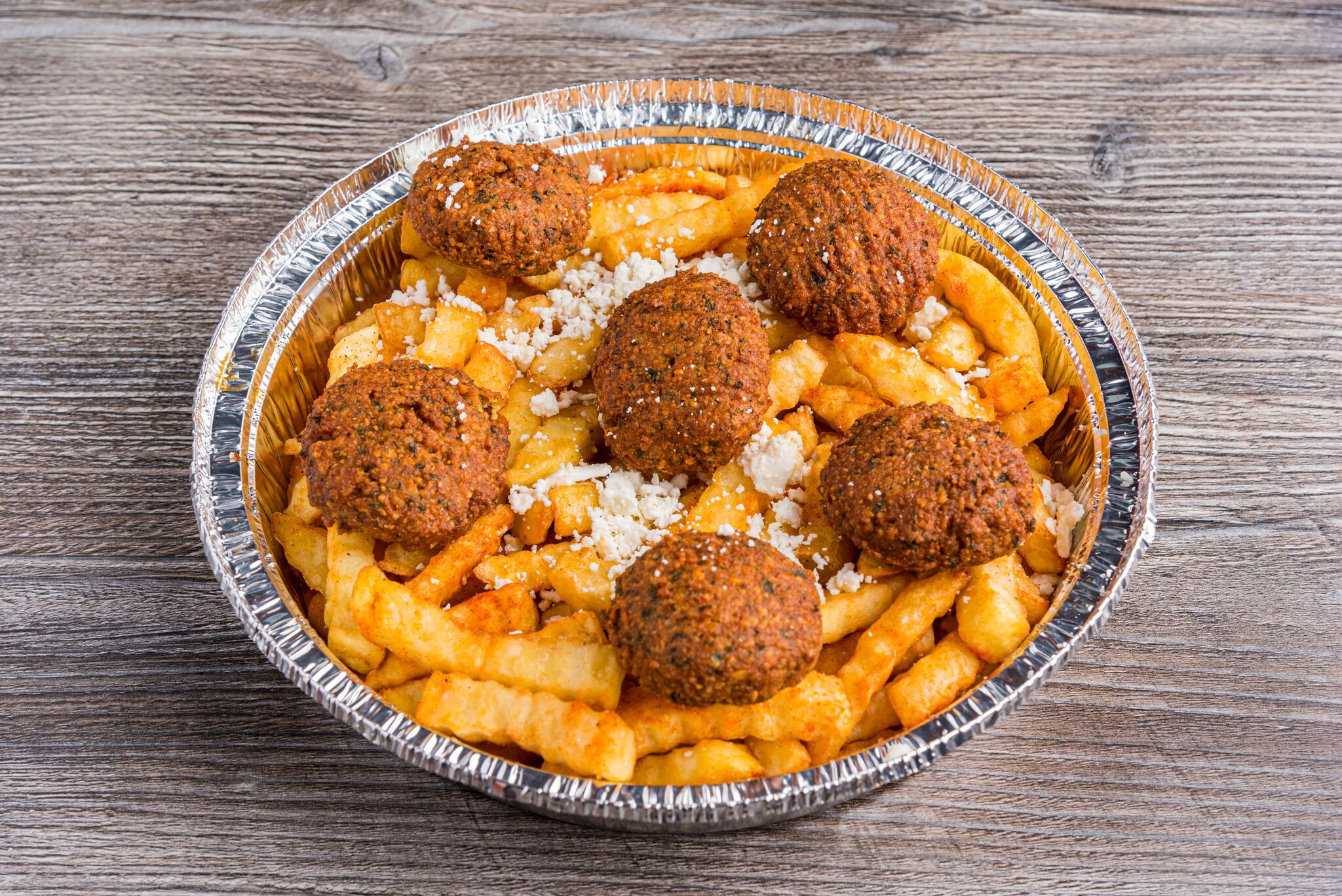 Order Falafel Over Fries food online from Gyro hut store, Houston on bringmethat.com