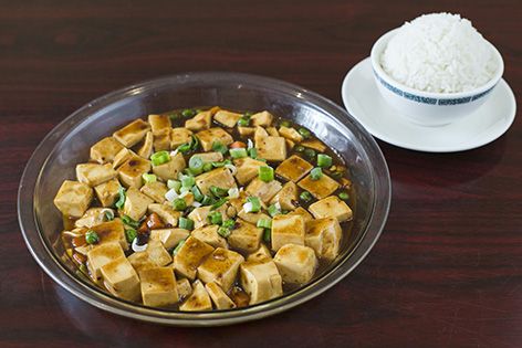 Order Mapo Tofu Combo Dinner food online from Wok Shop Cafe store, San Francisco on bringmethat.com