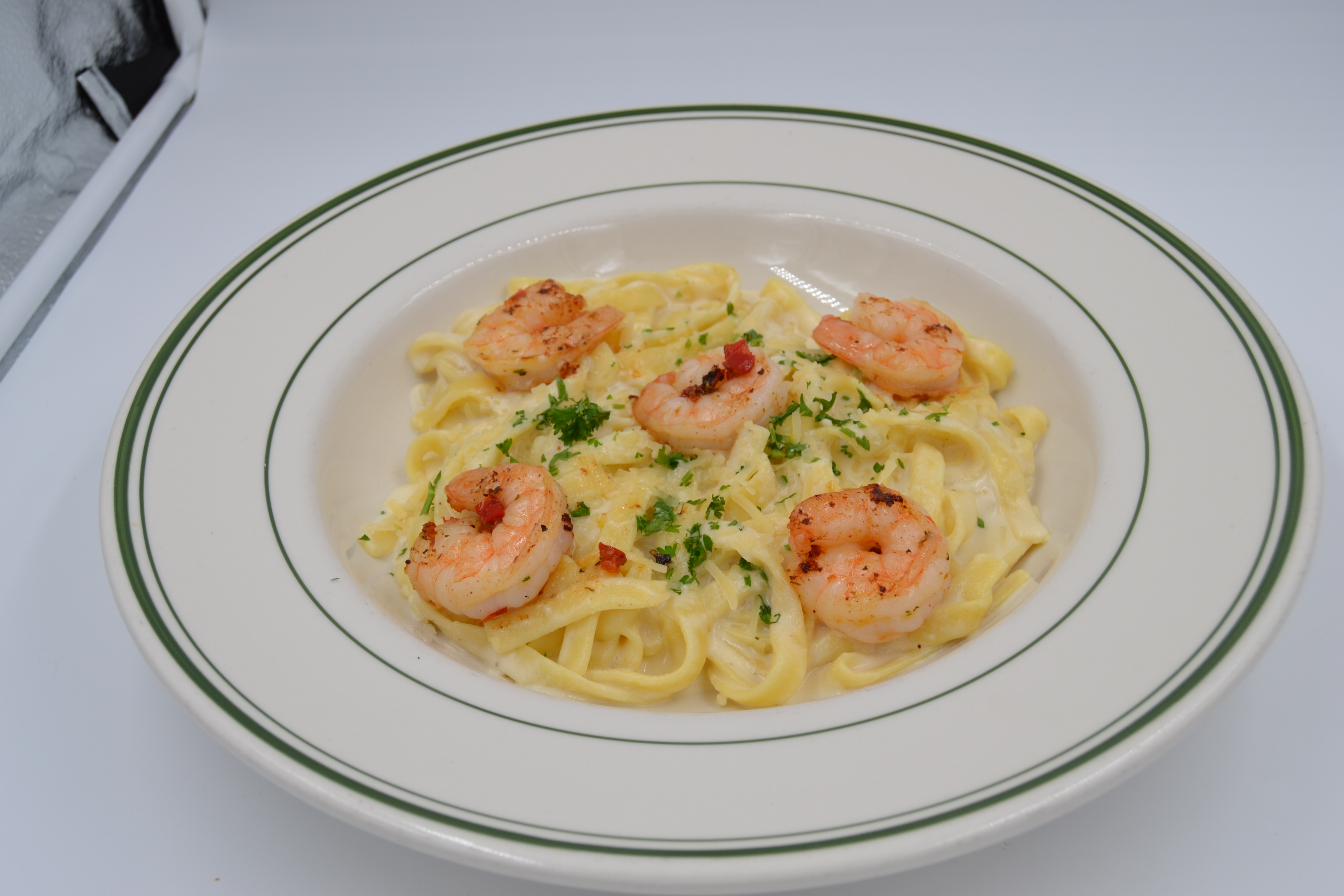 Order Fettuccine with Shrimp food online from J & M store, Escondido on bringmethat.com