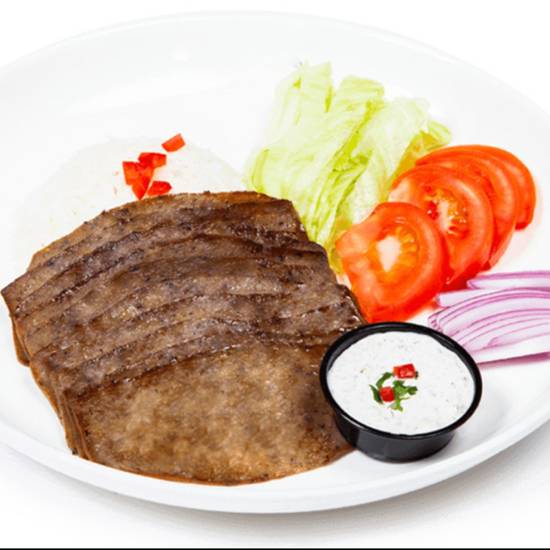 Order Gyro Plate food online from Fadi's Mediterranean Grill store, Houston on bringmethat.com