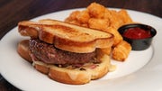 Order Mushroom Onion and Swiss Burger food online from Hickory Tavern store, Charlotte on bringmethat.com
