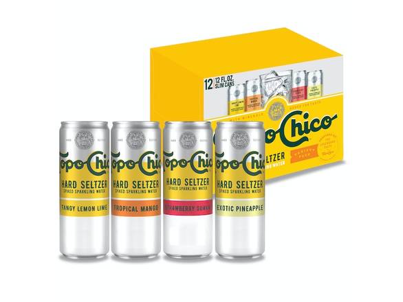Order Topo Chico Hard Seltzer Variety Pack - 12x 12oz Cans food online from Cardinal Wine & Spirits store, Gurnee on bringmethat.com