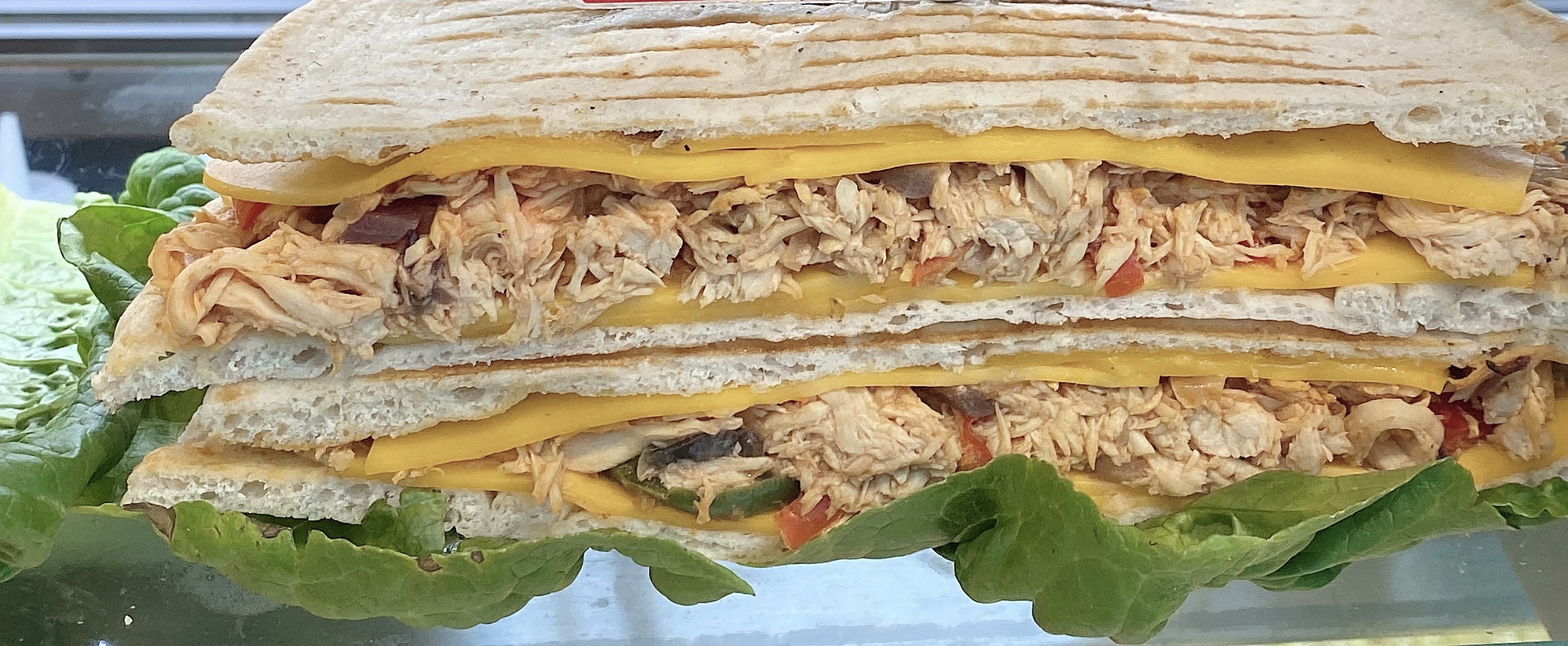 Order Chicken Fajita Panini food online from Frank's Philly Cheesesteaks store, New York on bringmethat.com