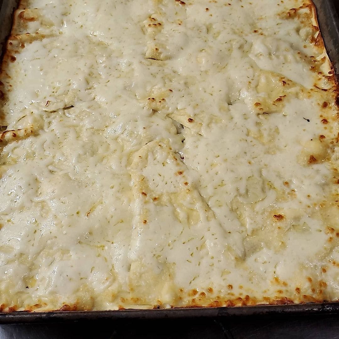 Order Lasagna Pizza - Small 12'' food online from Dino Pizza & Restaurant store, Holyoke on bringmethat.com