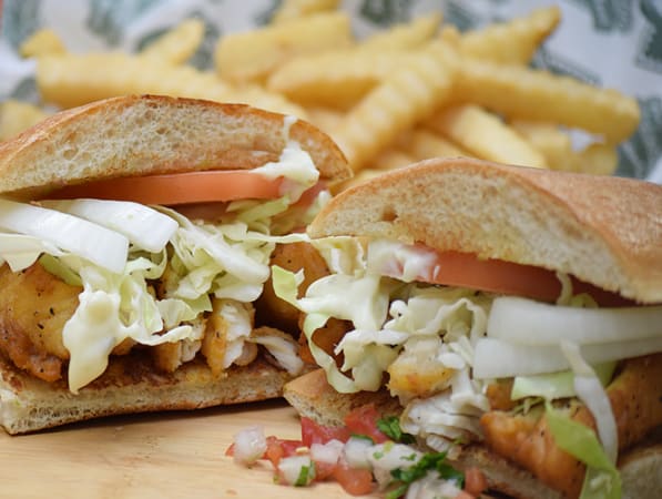 Order Fish Torta food online from Federico's Mexican Food store, Phoenix on bringmethat.com