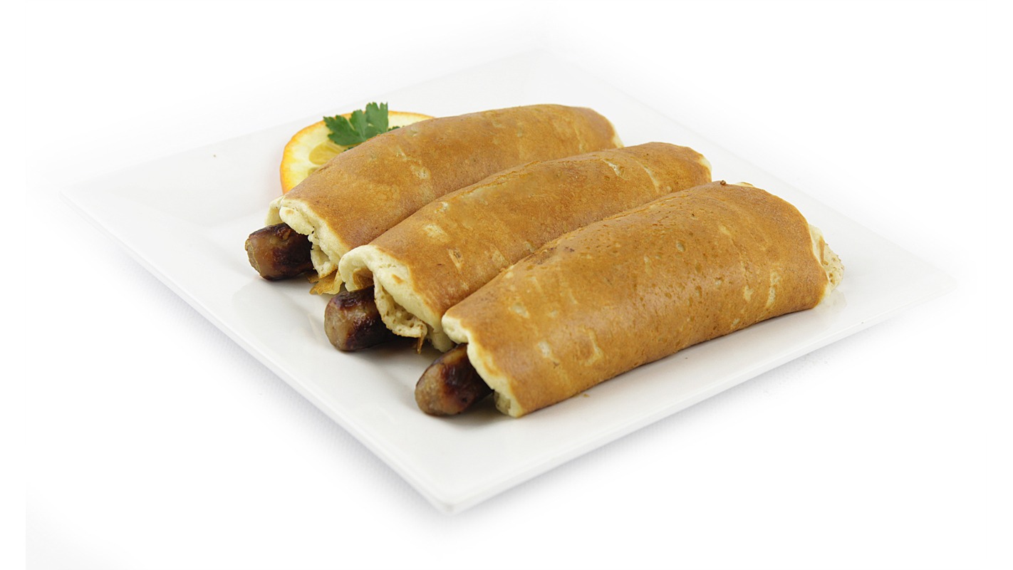 Order Pigs in a Blanket Pancake food online from Matty's Grill & Pancake House store, Shorewood on bringmethat.com