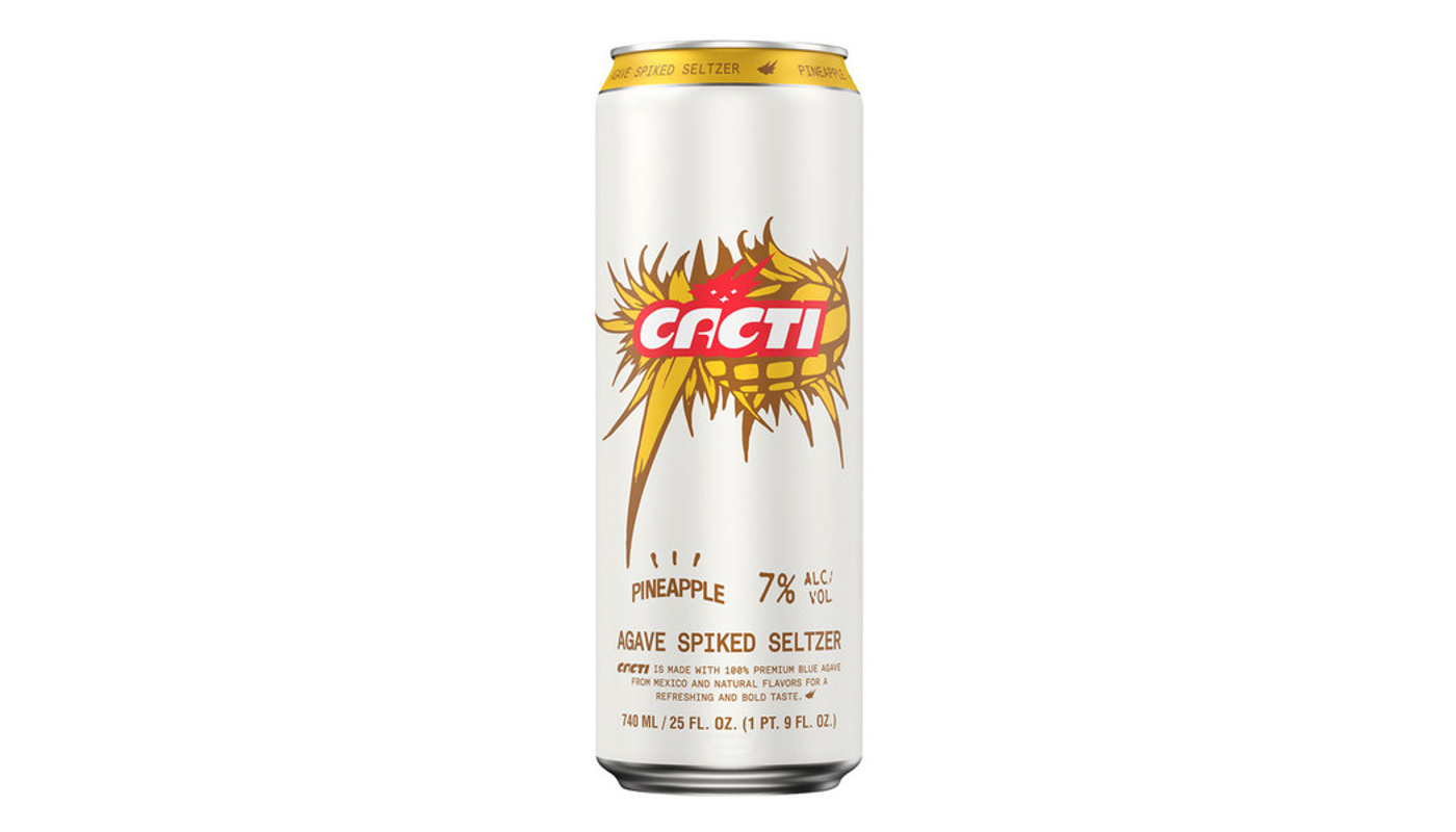Order Cacti Pineapple Agave Spiked Seltzer 25oz Can food online from Newbury Wine & Spirits store, Newbury Park on bringmethat.com