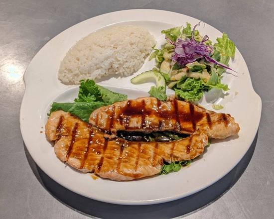 Order Salmon Teriyaki food online from Jojo Sushi Bar & Restaurant store, Santa Rosa on bringmethat.com