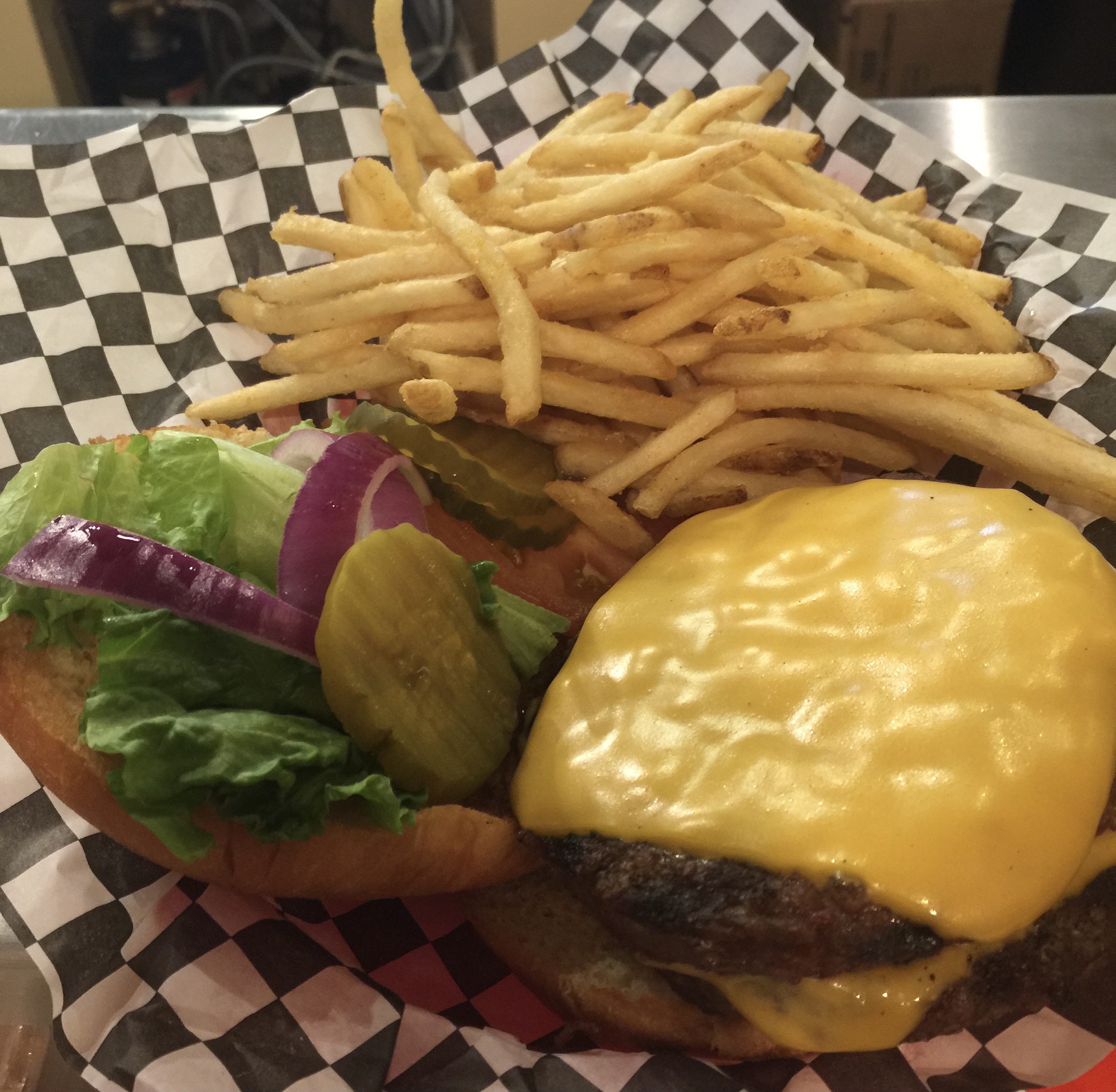 Order Single Shack Burger food online from The Chicken Shack store, Aurora on bringmethat.com