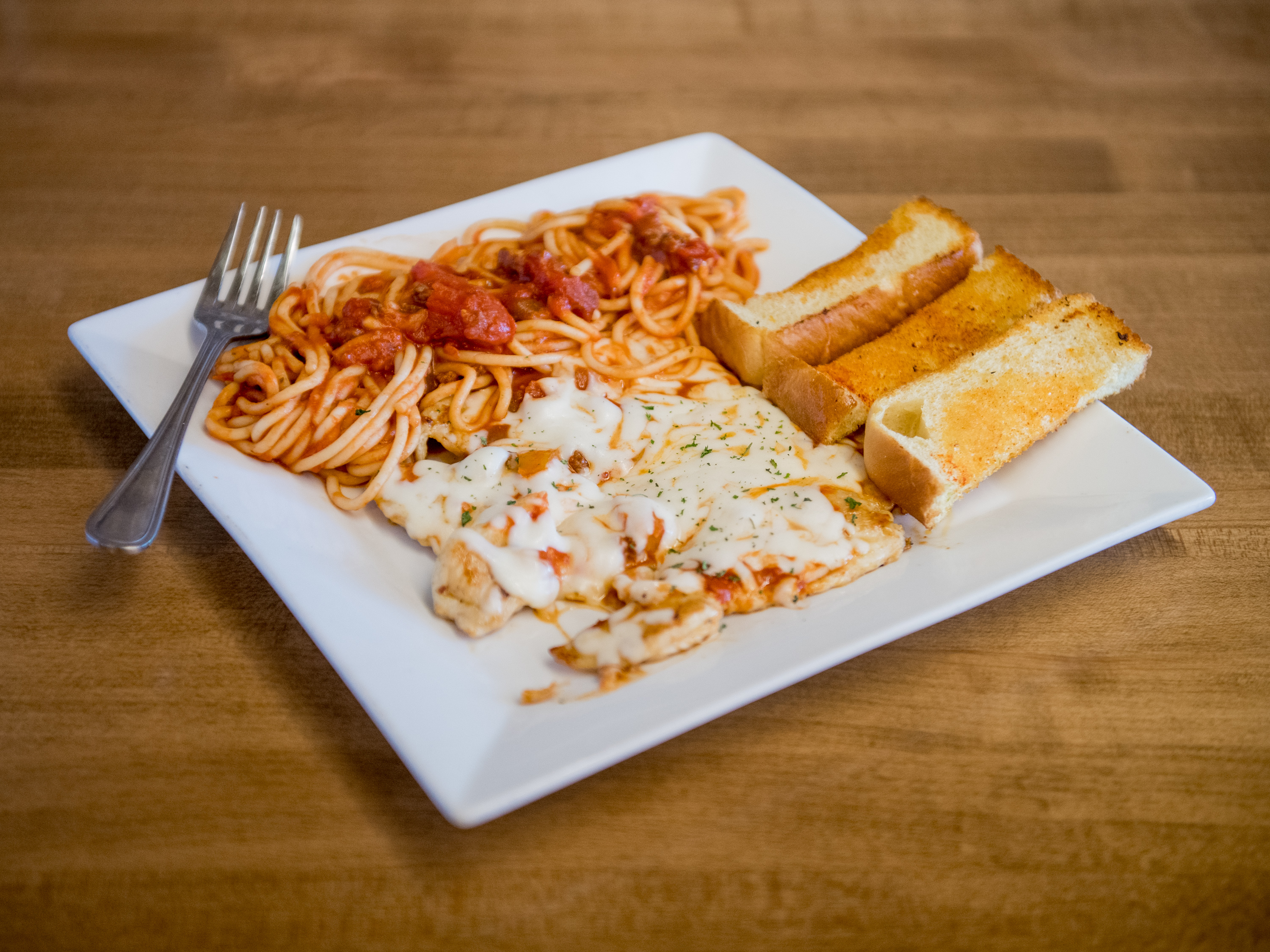 Order Chicken Parmigiana Pasta food online from Four Breakfast & More store, Champaign on bringmethat.com