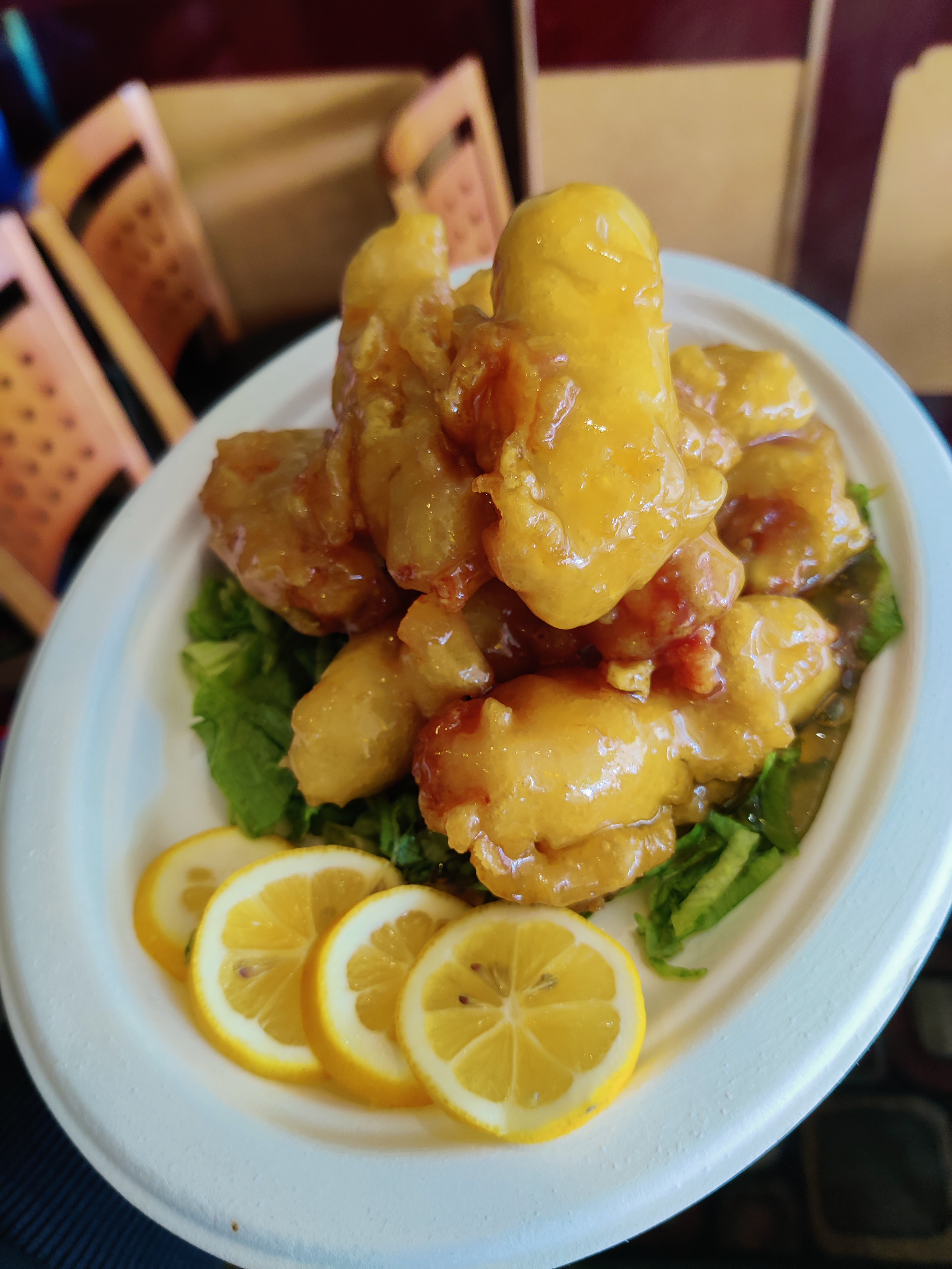 Order Lemon Chicken food online from Old Mandarin Islamic store, San Francisco on bringmethat.com