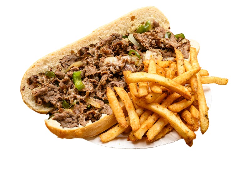 Order Cheese Steak w/ French Fries - Daily Specials food online from G & G Pizza store, Chester on bringmethat.com