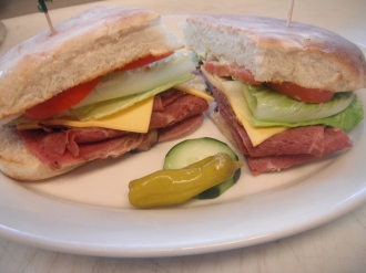 Order Pastrami Sandwich food online from Zorbas Pizza store, Millbrae on bringmethat.com