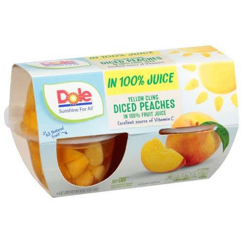 Order Dole · Diced Peaches (4 x 4 oz) food online from Vons store, Montrose on bringmethat.com