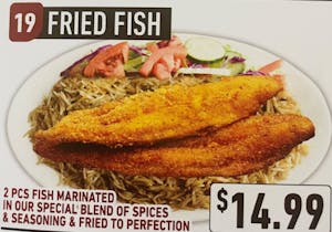 Order #19 Fried Fish food online from Jersey Kabob Platter & Pizza store, Monroe Township on bringmethat.com