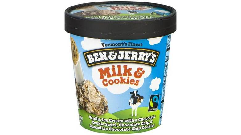 Order Ben & Jerrys Milk & Cookies Ice Cream food online from Exxon Constant Friendship store, Abingdon on bringmethat.com