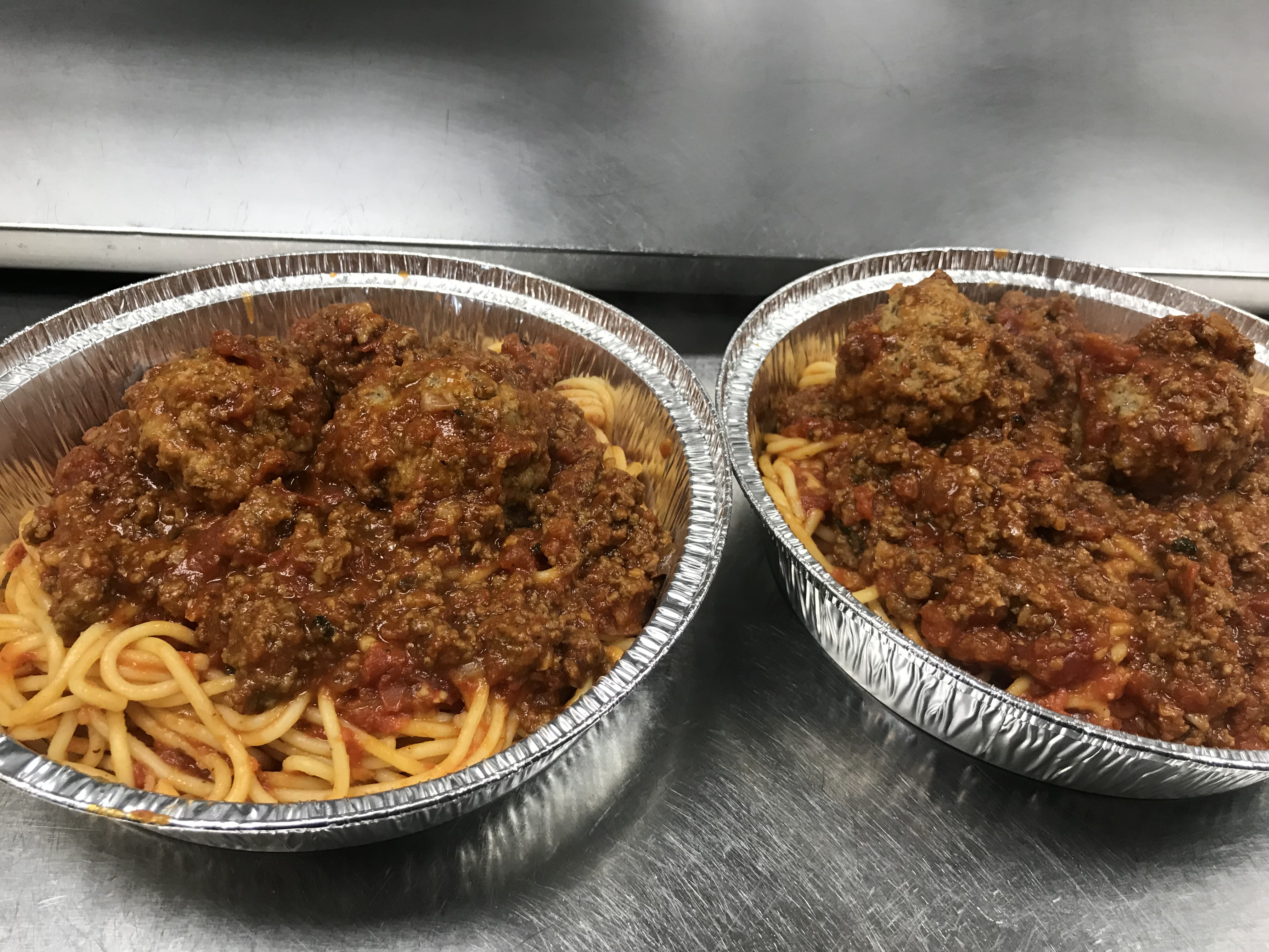 Order Spaghetti with meat sauce and meatballs food online from Tuscany Italian Bistro store, Richardson on bringmethat.com