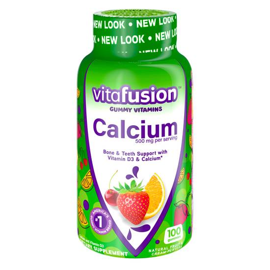 Order Vitafusion Calcium Bone & Teeth Support Gummies with D3 (100 ct) food online from Rite Aid store, Palm Desert on bringmethat.com