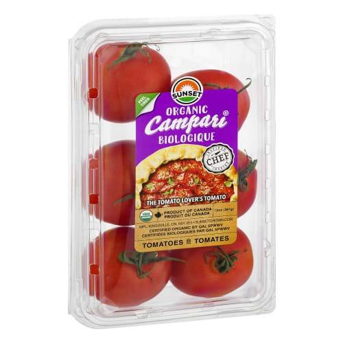 Order Sunset · Campari Tomatoes Organic (12 oz) food online from Shaw's store, Wareham on bringmethat.com