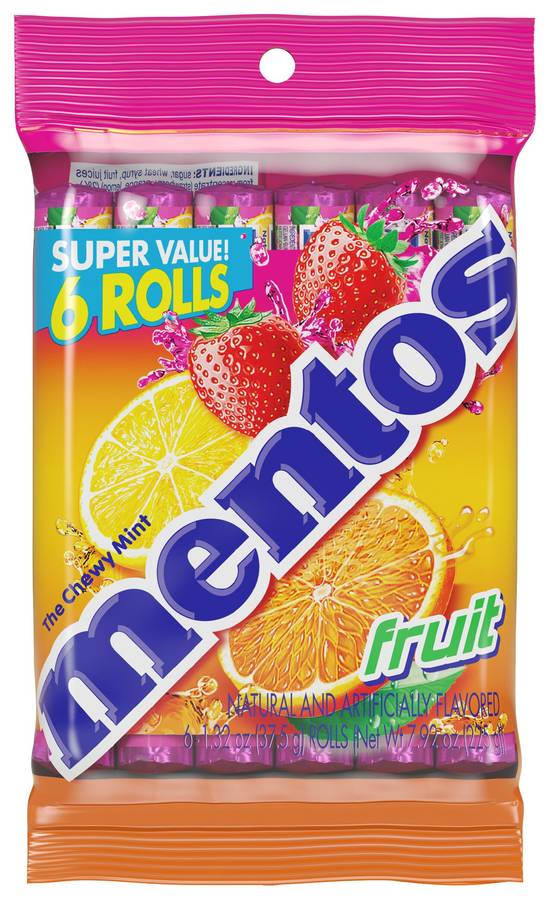 Order Mentos Rolls, Fruit, 6 Pack food online from Cvs store, FALLON on bringmethat.com