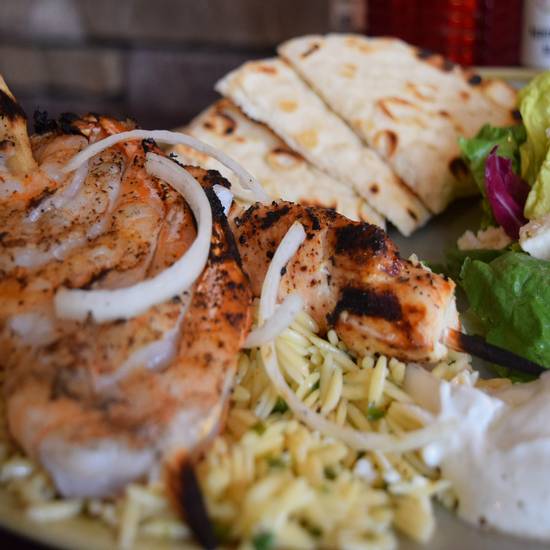 Order Combo Plate food online from Papouli Greek Grill store, San Antonio on bringmethat.com