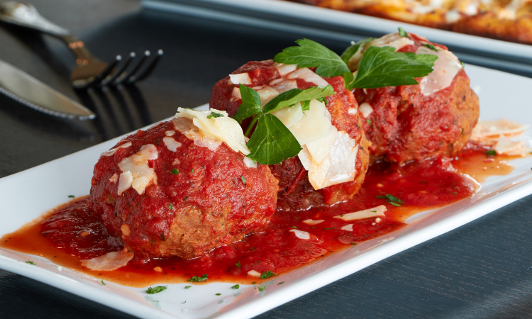Order Meatball Trio food online from Santucci Square Pizza store, Hatfield on bringmethat.com