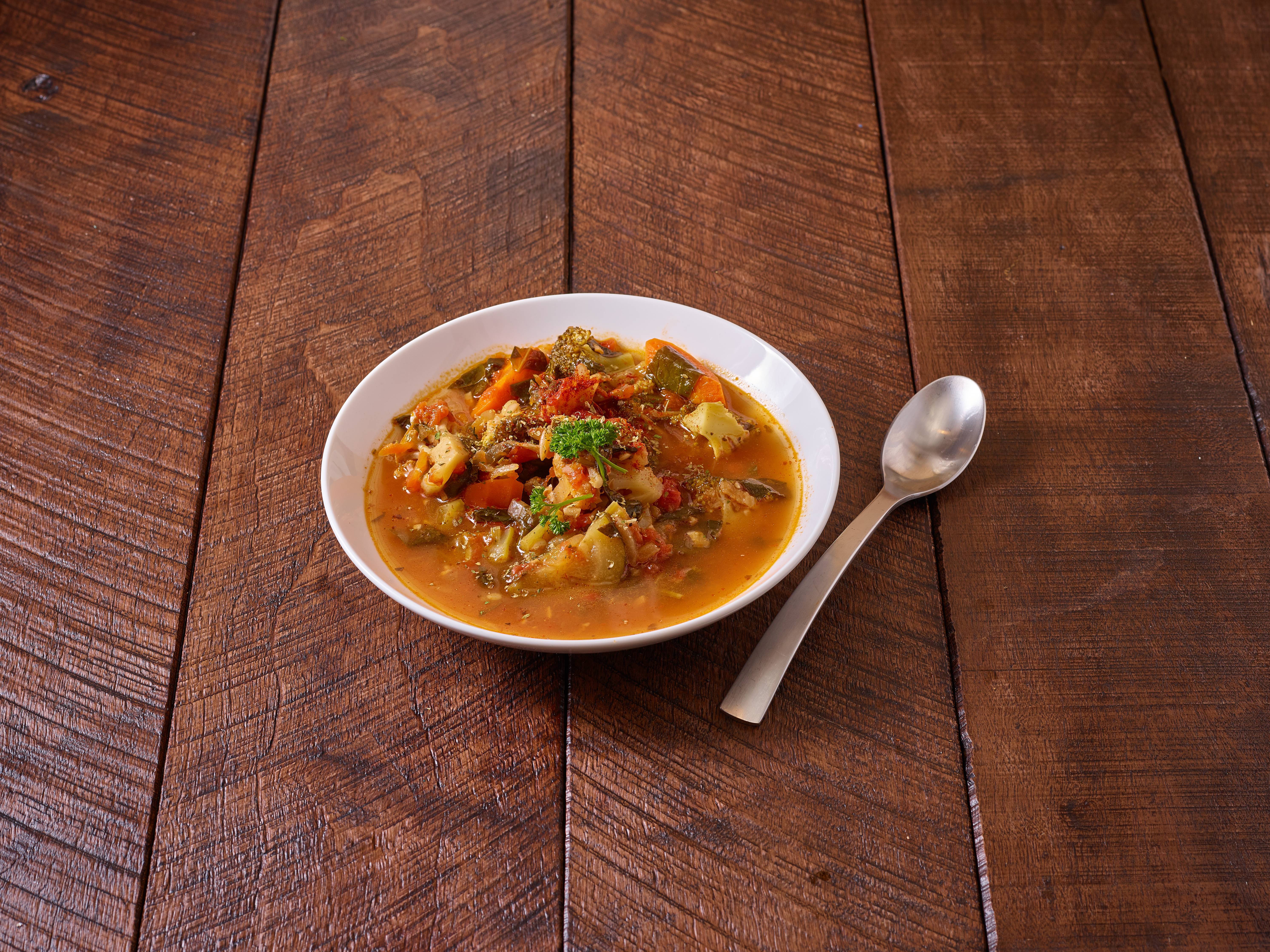 Order Minestrone Soup food online from North beach pizza catering store, Berkeley on bringmethat.com