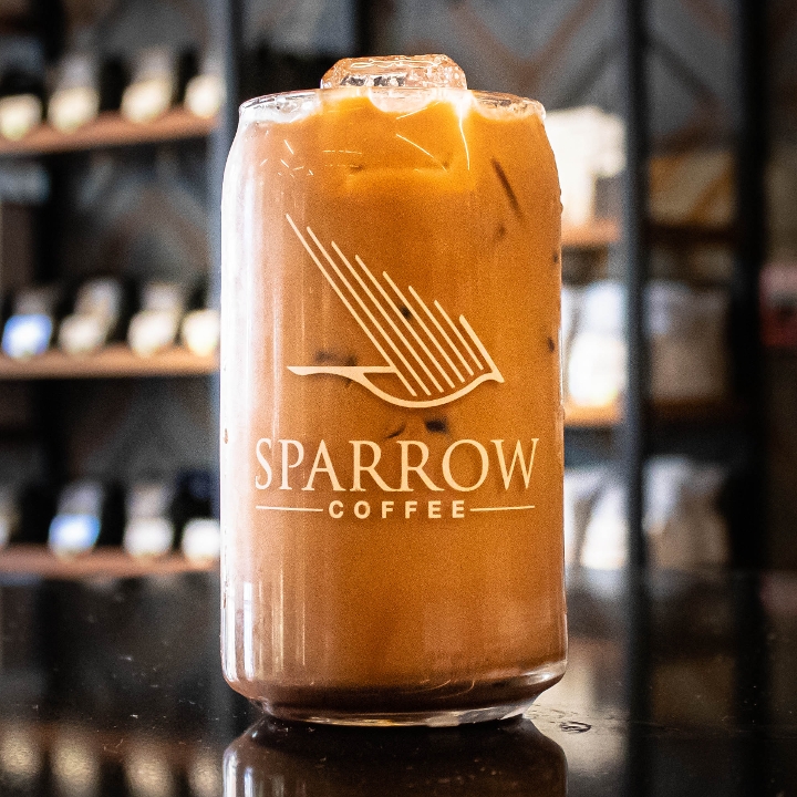 Order Iced Latte (16oz) food online from Sparrow Coffee store, Naperville on bringmethat.com