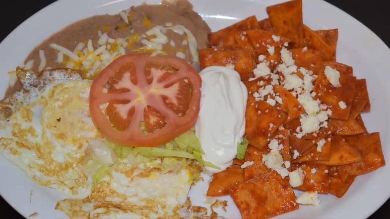 Order Chilaquiles Salsa Roja food online from Taqueria California store, Windsor on bringmethat.com