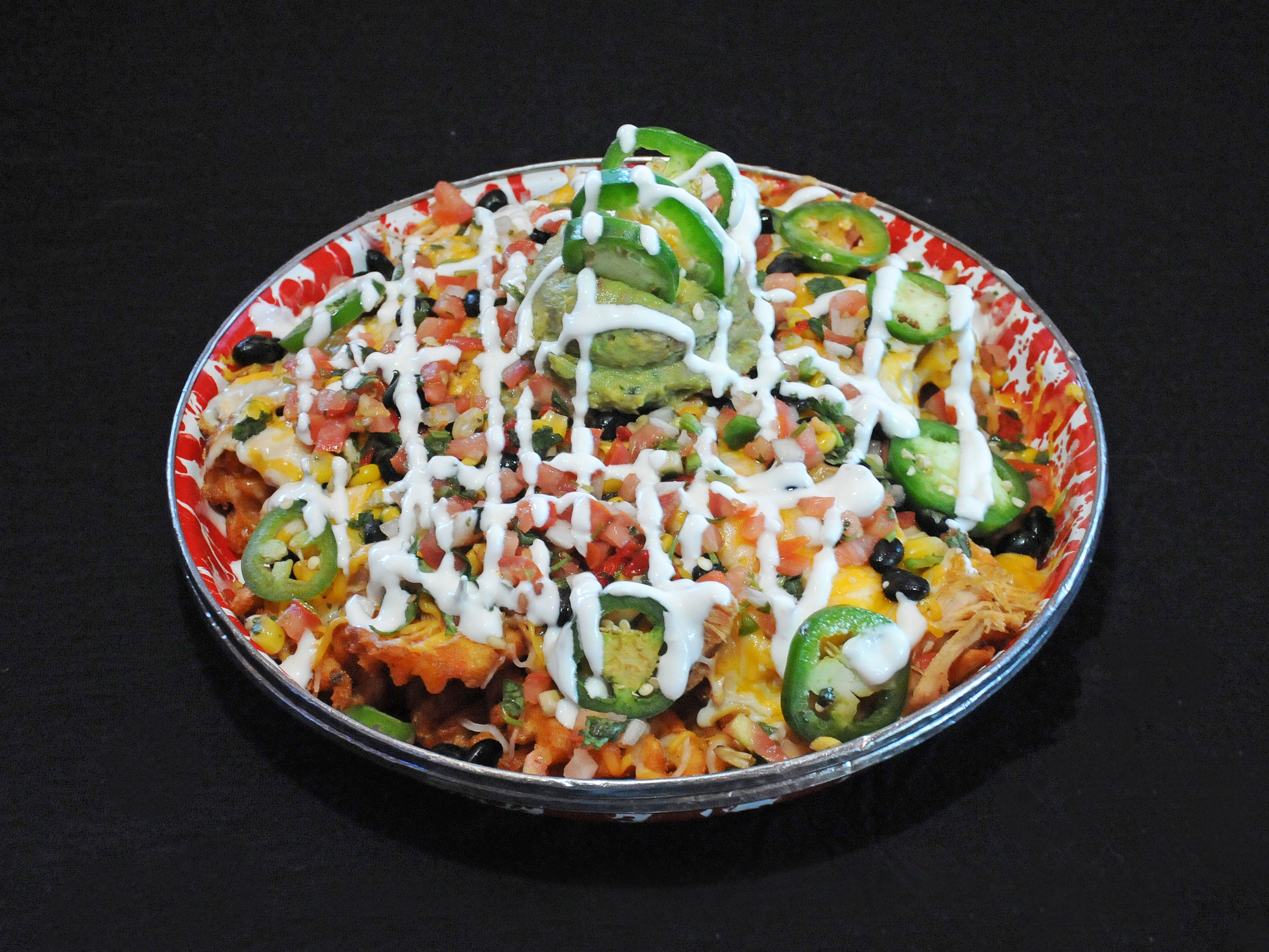 Order Waffle Fry Nachos food online from Jethro Bbq The Original store, Des Moines on bringmethat.com
