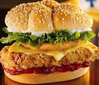 Order Crunch Zinger Burger food online from Gyro Spot store, Hicksville on bringmethat.com