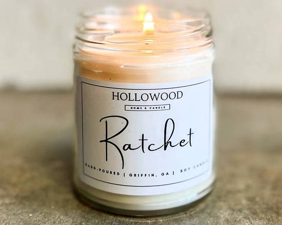 Order Hollowood Home and Candle RATCHET (7 oz) food online from Trio Pharmacy store, Columbus on bringmethat.com