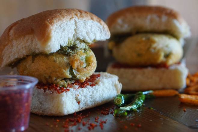 Order Vada Pao (2 pcs) food online from Wok Indian Kitchen store, Suwanee on bringmethat.com