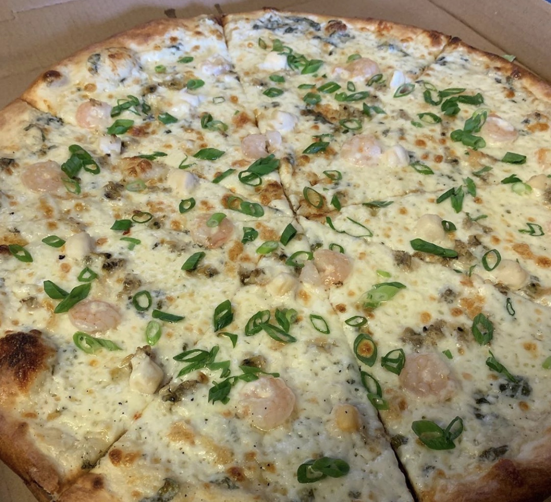 Order Seafood Pizza food online from Spinning Dough store, Oakland on bringmethat.com