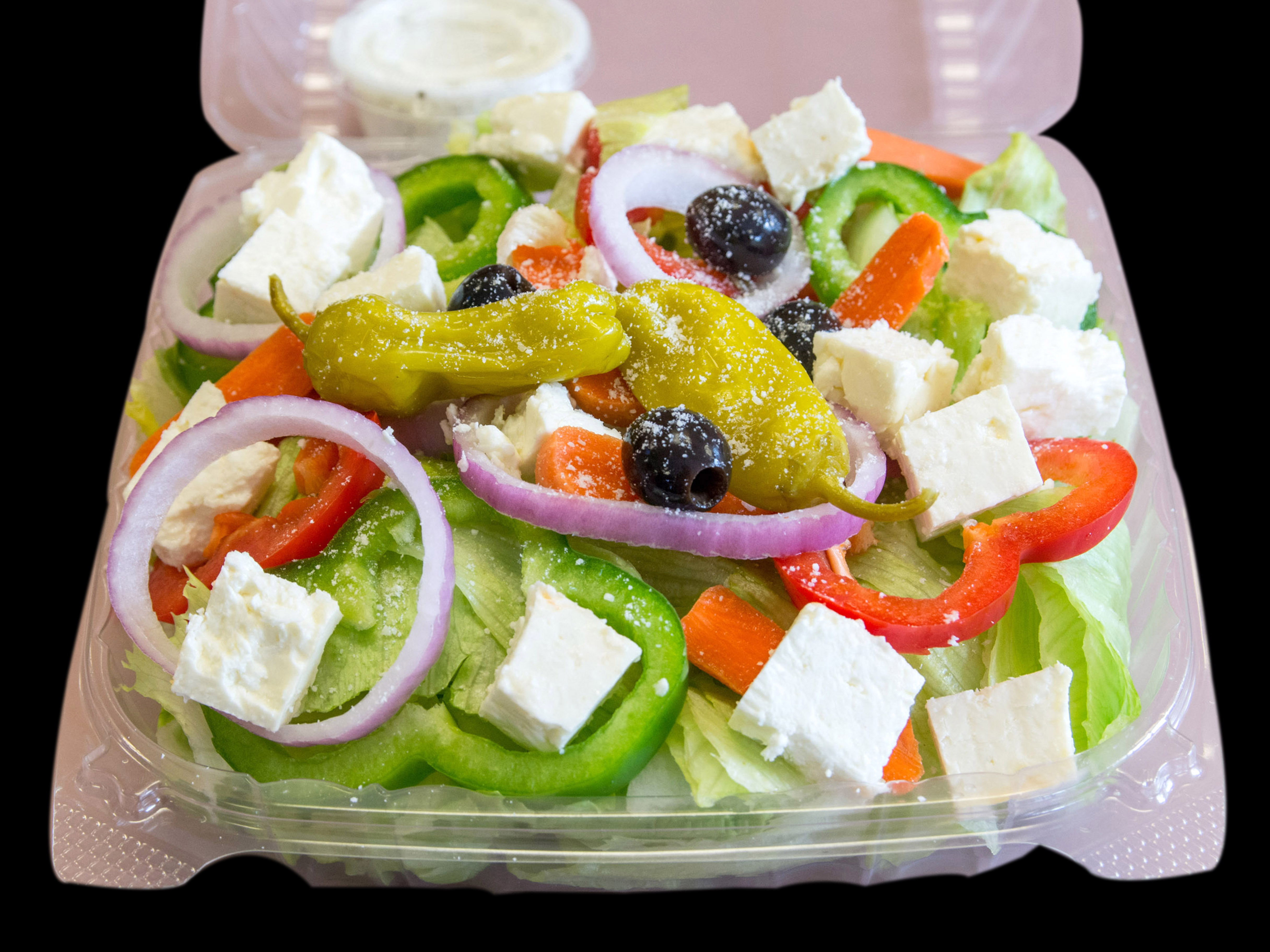 Order Greek Salad food online from Five Star Pizza & Rice store, Essex on bringmethat.com