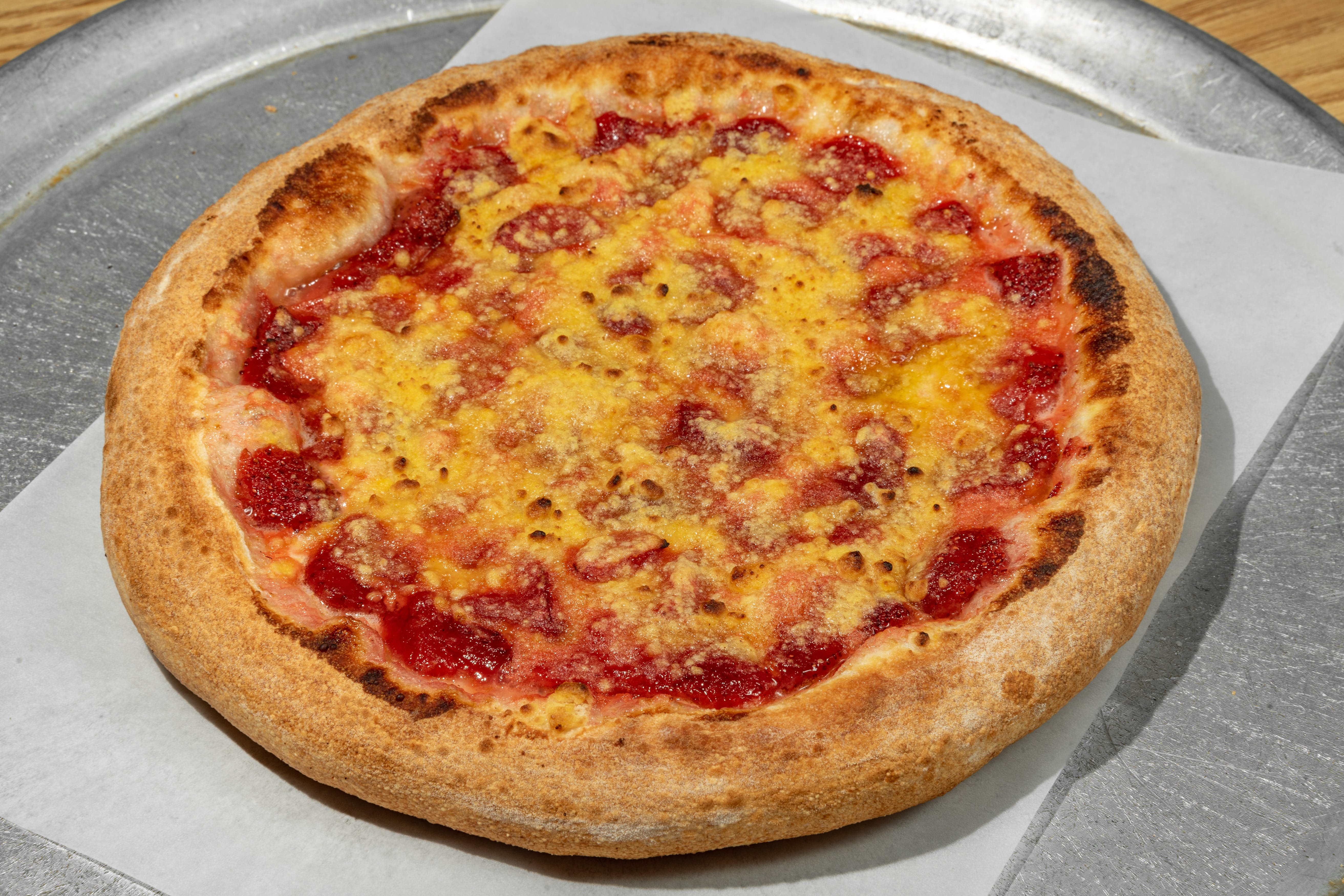 Order Strawberry Pizza - Small food online from Rockyanos Pizza store, Dallas on bringmethat.com