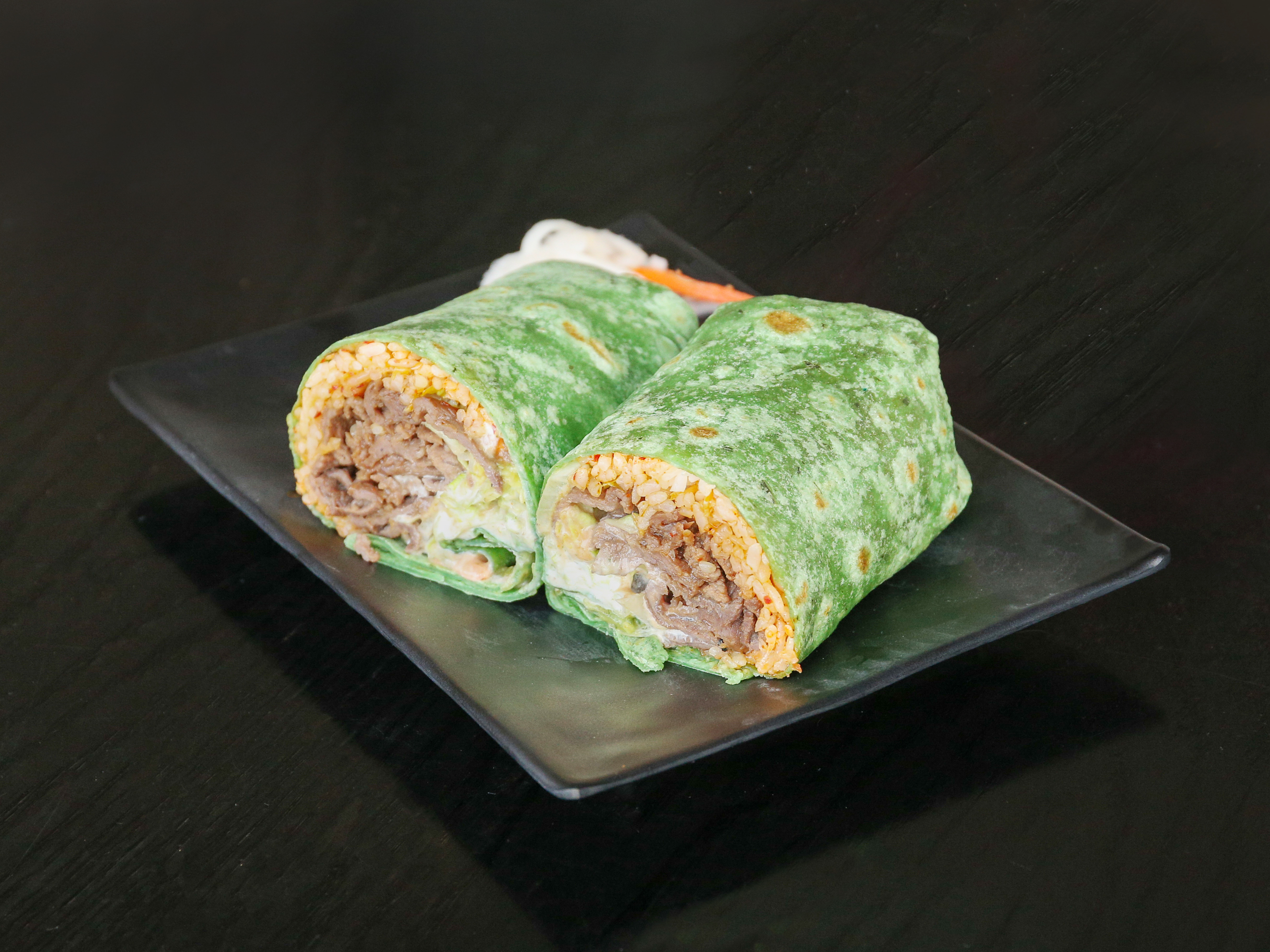 Order Bulgogi Kimchi Burrito food online from Sia Fusion Eatery store, Newark on bringmethat.com