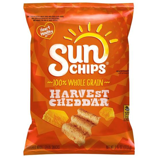 Order SunChips · Harvest Cheddar Whole Grain Snacks (2.75 oz) food online from Mesa Liquor store, Mesa on bringmethat.com