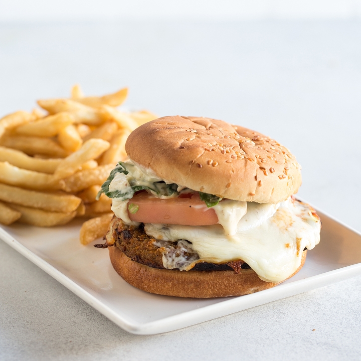 Order Veggie Porto Burger food online from Central Perk Cafe store, Cedarhurst on bringmethat.com