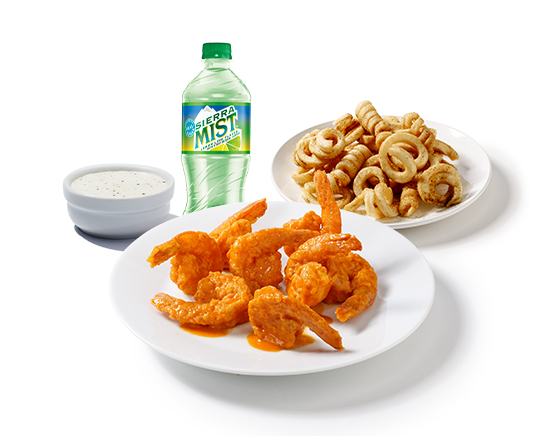 Order 8pc Buffalo Shrimp Combo food online from Hoots Wings store, Decatur on bringmethat.com