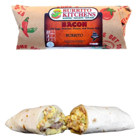 Order Burrito Kitchen Bacon Breakfast Burrito 8oz food online from Everyday Needs By Gopuff store, Littleton on bringmethat.com