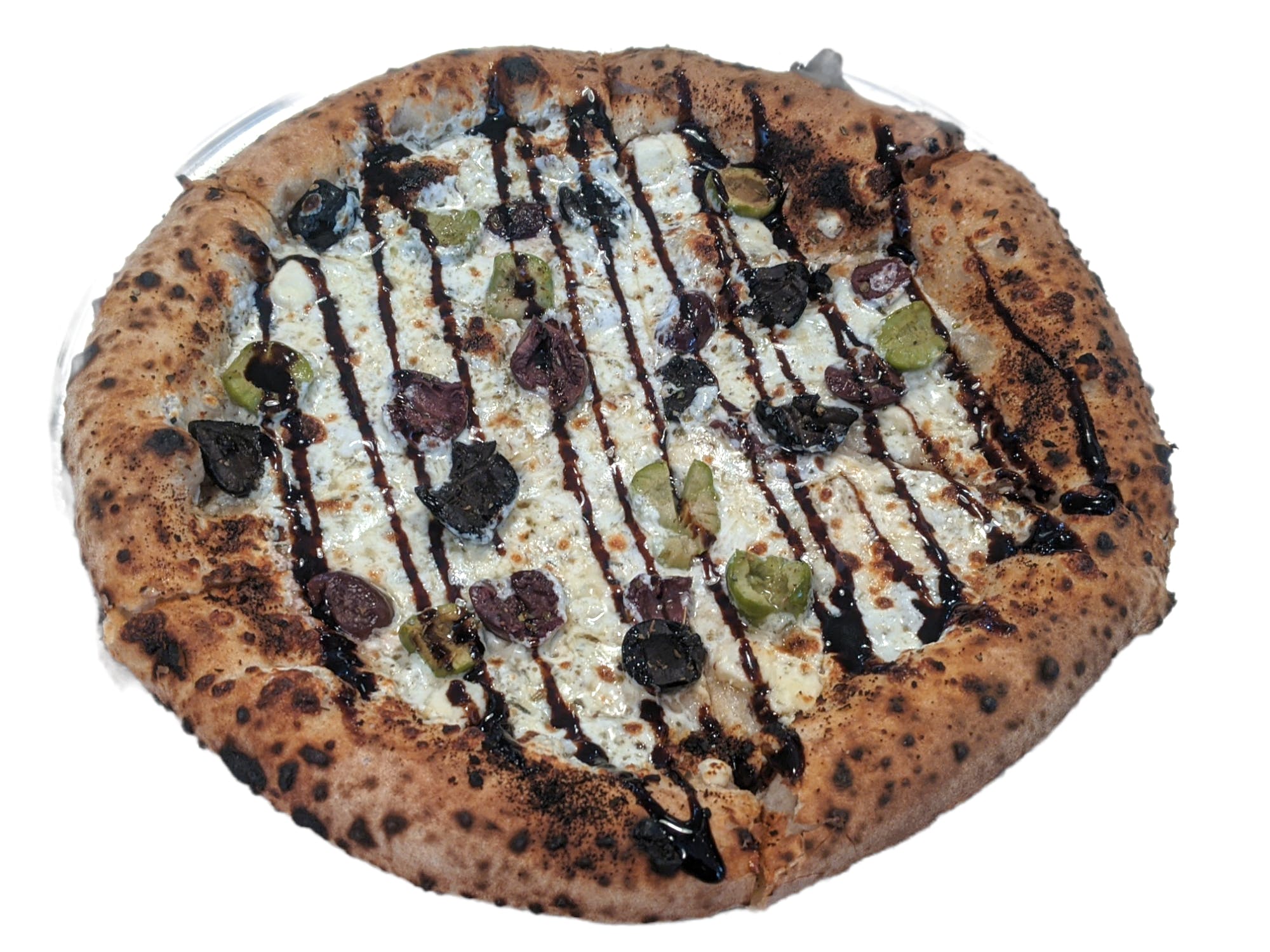 Order Trio Pizza - 12'' (6 Slices) food online from Mangia Macrina's Wood Fired Pizza store, New Hartford on bringmethat.com