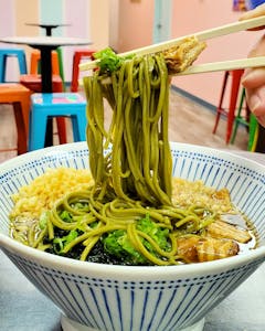 Order Green Tea Soba Noodles Soup food online from Issho Ni Poke store, Mentor on bringmethat.com