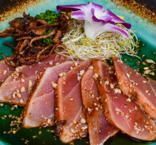 Order Seared Ahi Tuna food online from Kome Sushi And Fusion Restaurant store, Garden Grove on bringmethat.com